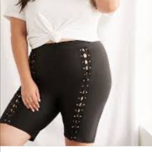 Black Plus size Biker shorts